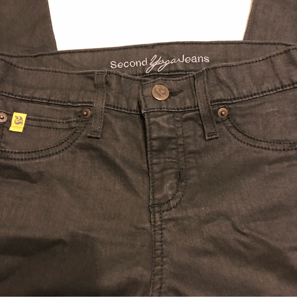 Second Yoga skinny jeans faded black size 28